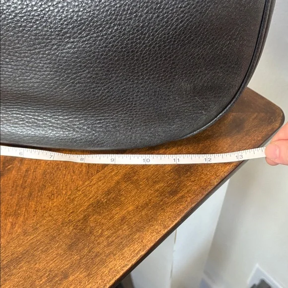 BORBONESE Black Italian Leather Hobo Bag with signature knot strap - Picture 10 of 16